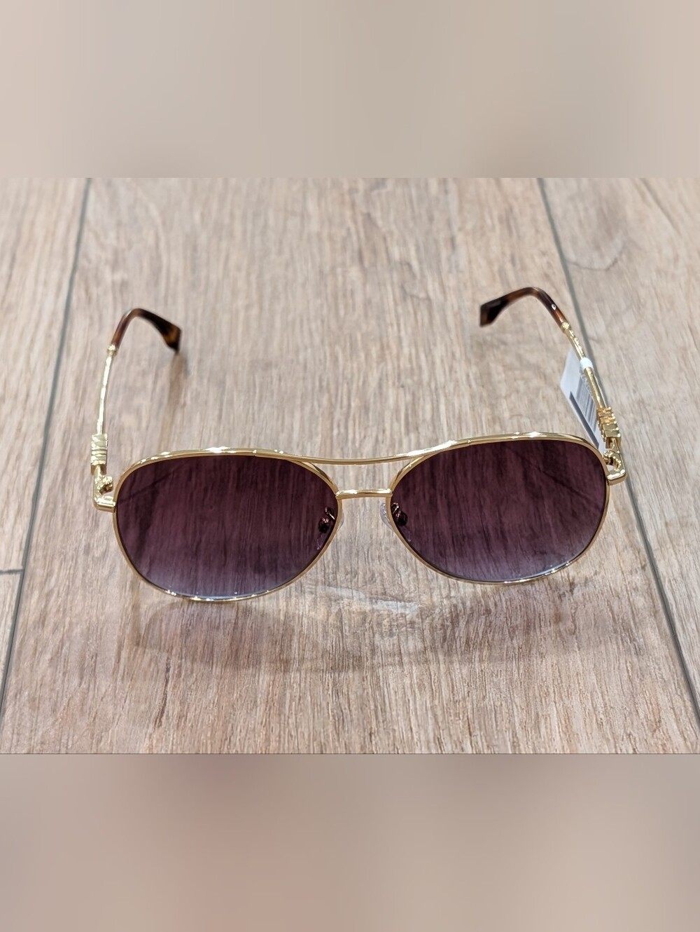 $490 Mens Authentic FENDI "Fendigraphy" 61mm Gradient Pilot Sunglasses